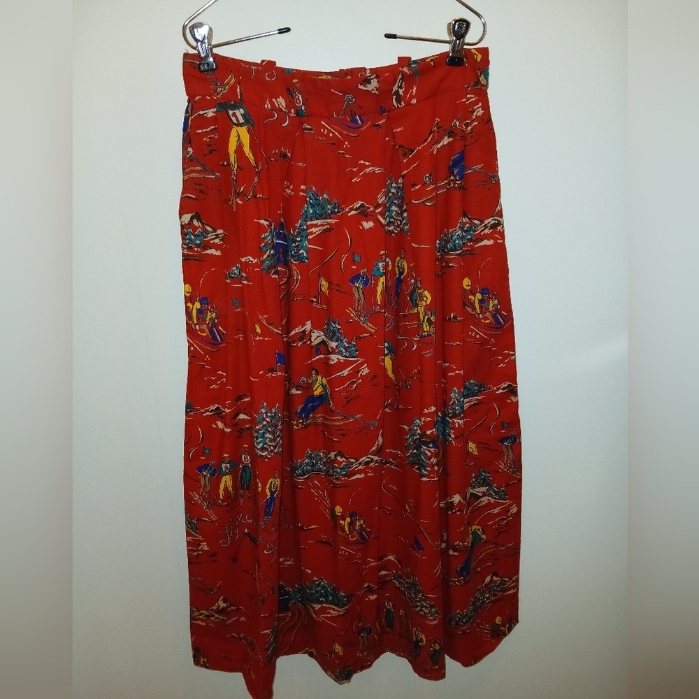 Ralph Lauren Blue Label Vintage 1980s Flannel Christmas Winter Ski Red | 10